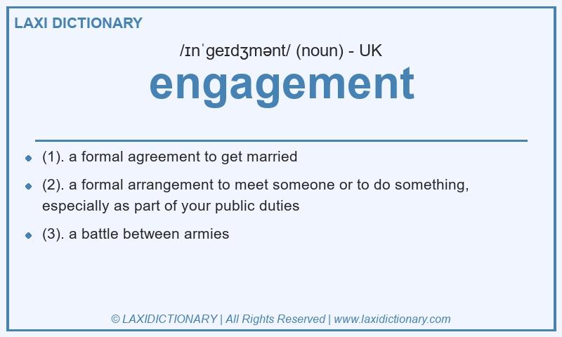 Definition engagement in British English