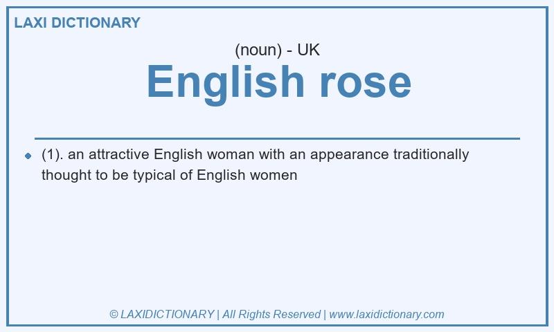 Definition English rose in British English