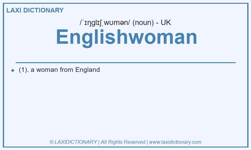 Definition Englishwoman in British English