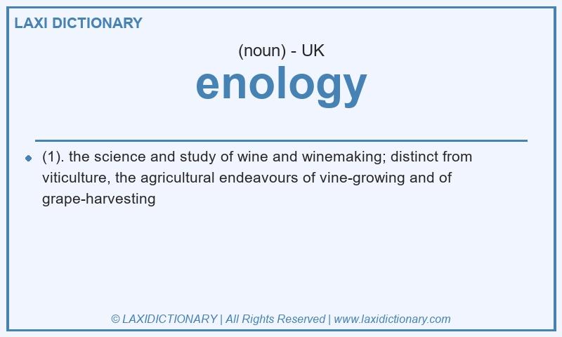 Definition enology in British English