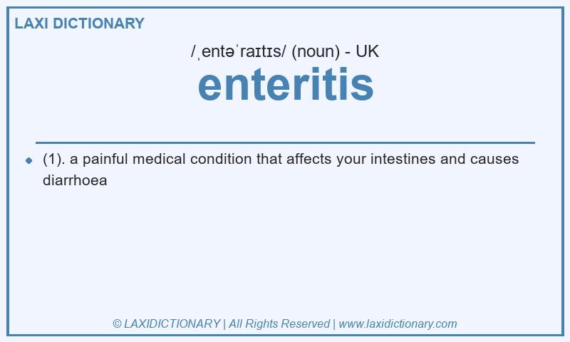 Definition enteritis in British English