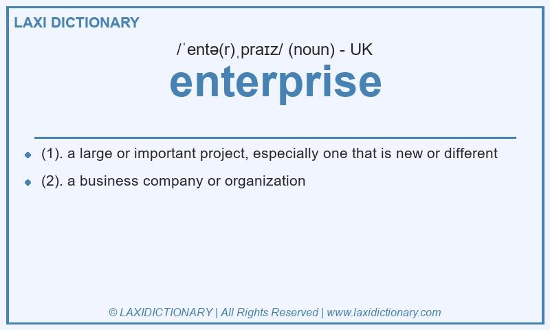 Definition enterprise in British English