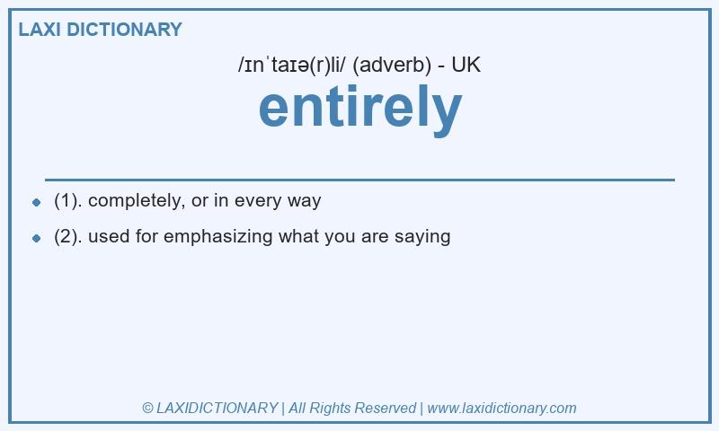 Definition entirely in British English