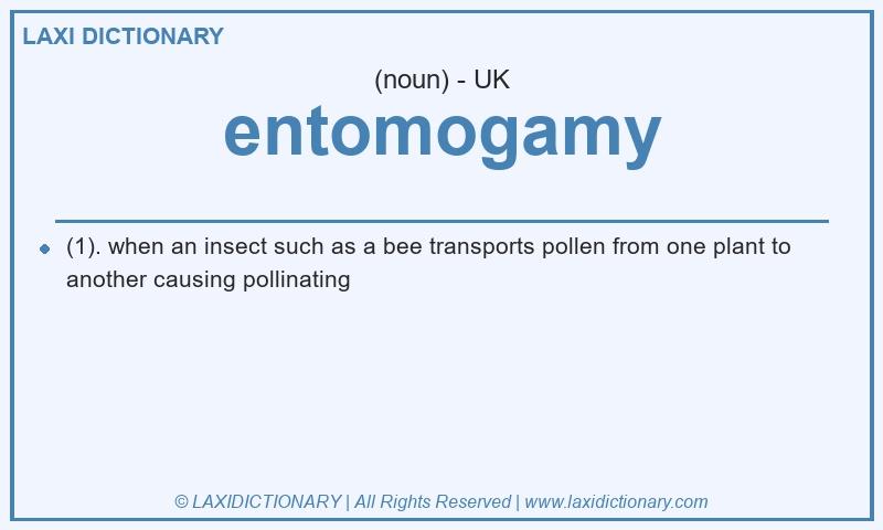 Definition entomogamy in British English