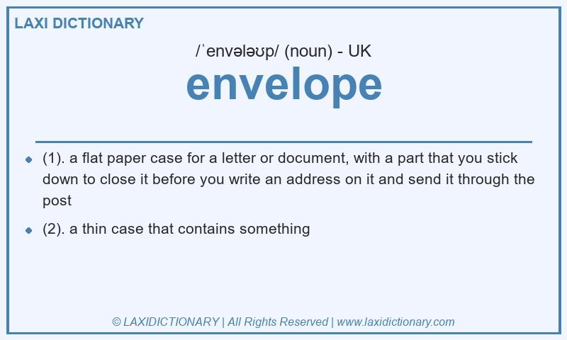 Definition envelope in British English