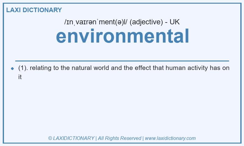 Definition environmental in British English