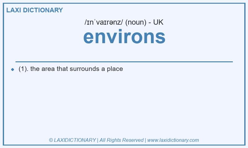 Definition environs in British English