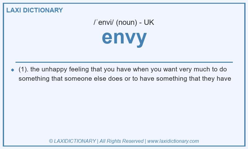Definition envy in British English