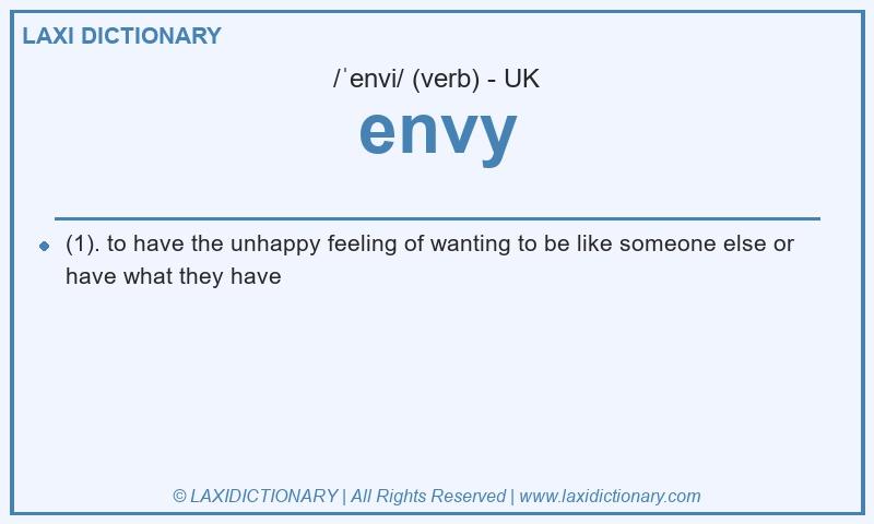 Definition envy in British English