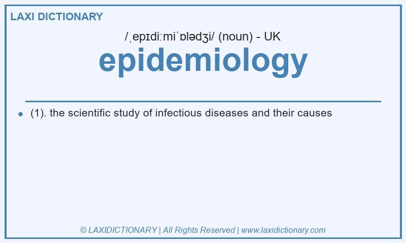 Definition epidemiology in British English