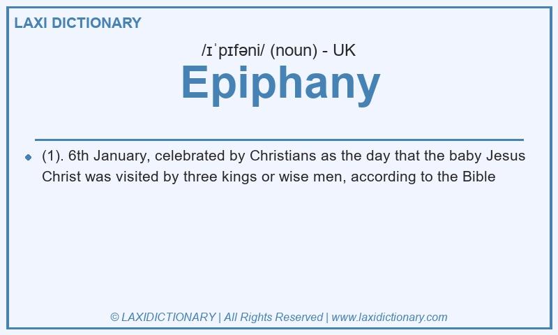 Definition Epiphany in British English