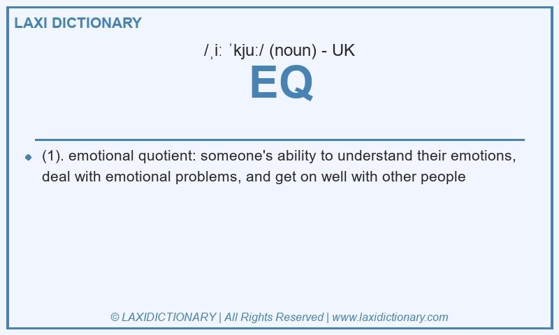 Definition EQ in British English