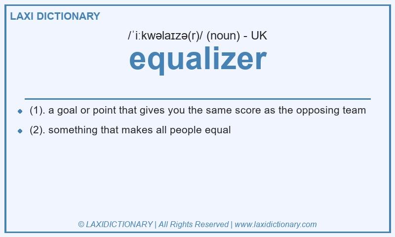 Definition equalizer in British English