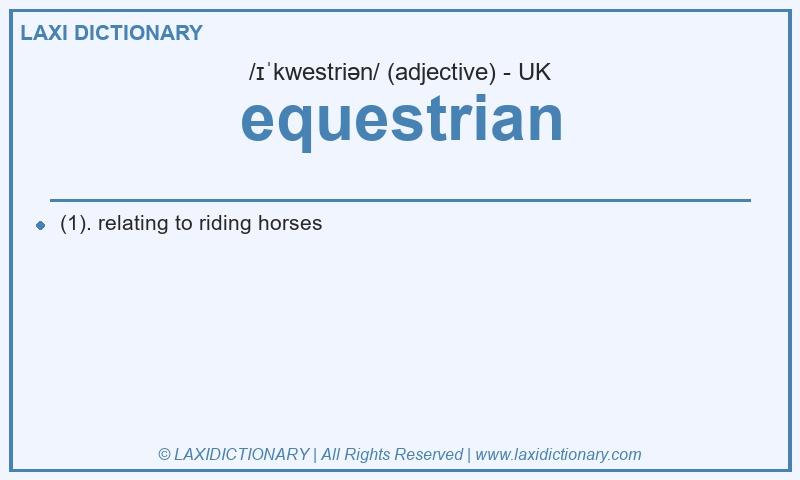 Definition equestrian in British English