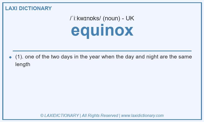 Definition equinox in British English