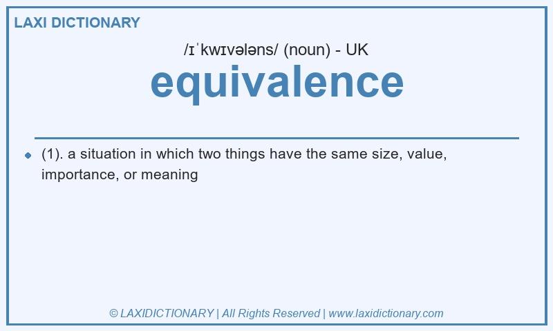 Definition equivalence in British English