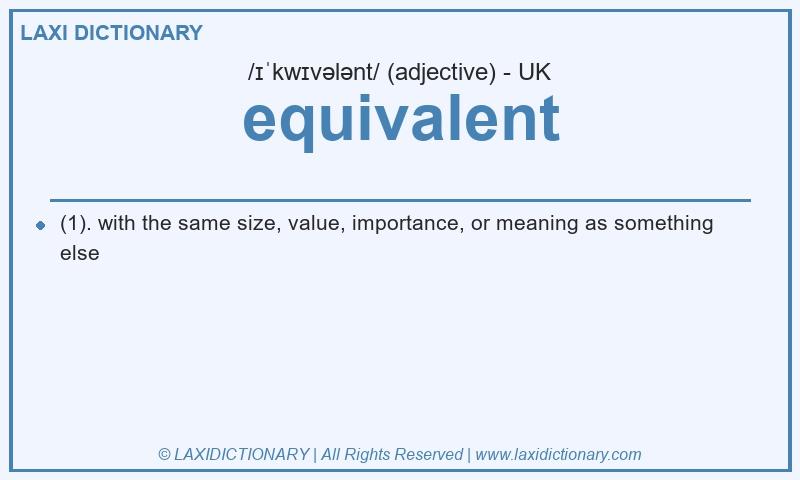 Definition equivalent in British English