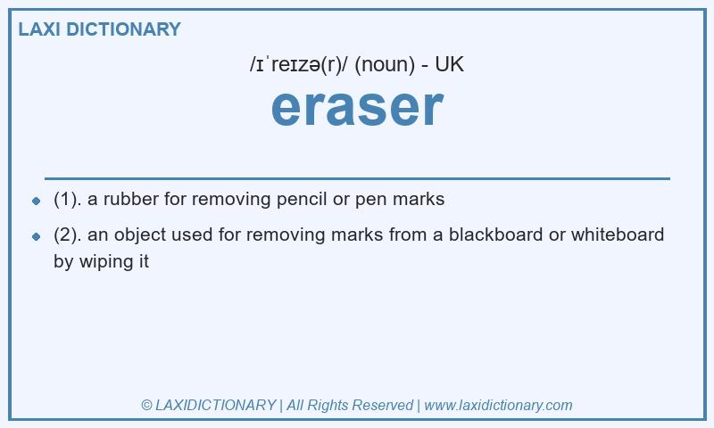 Definition eraser in British English