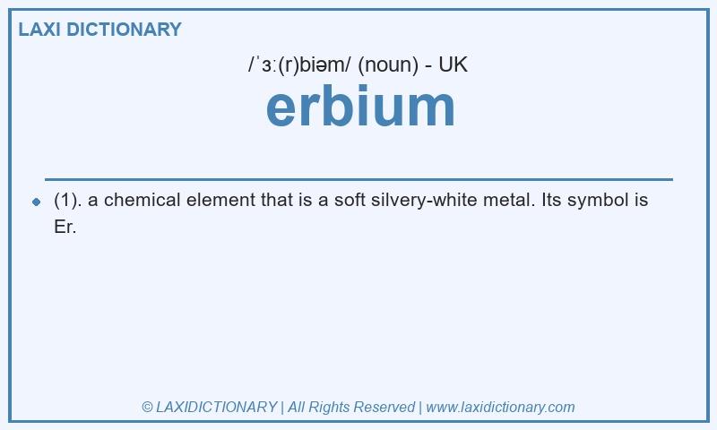 Definition erbium in British English