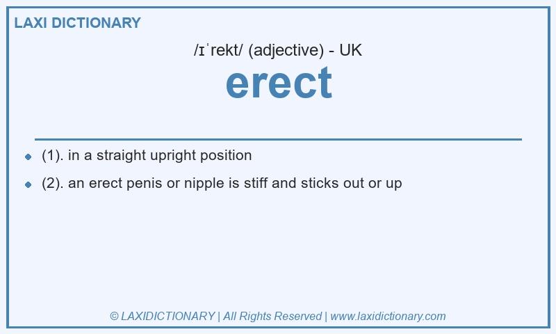 Definition erect in British English