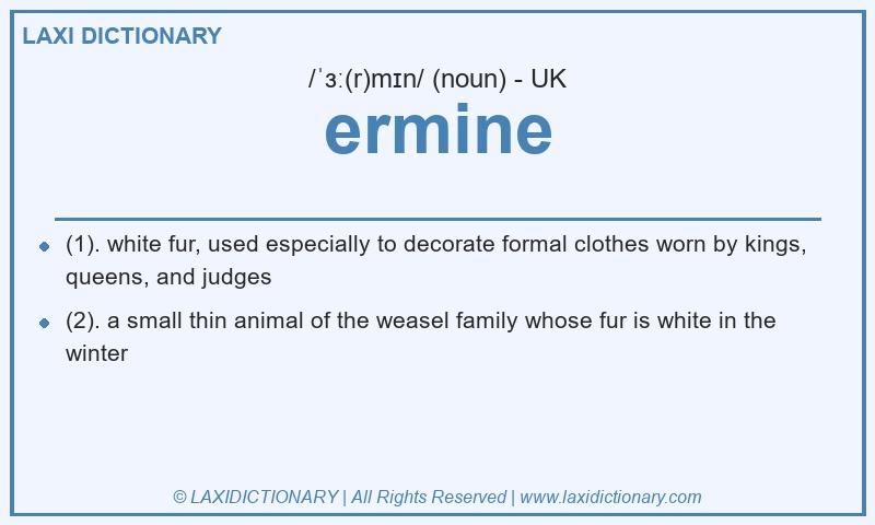 Definition ermine in British English