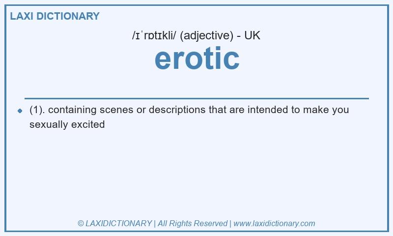 Definition erotic in British English