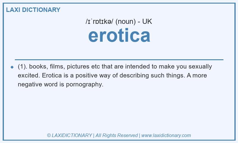 Definition erotica in British English