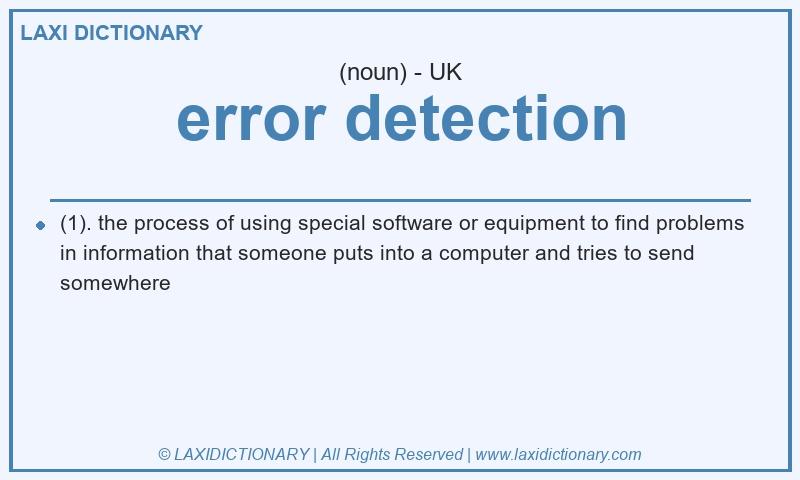 Definition error detection in British English