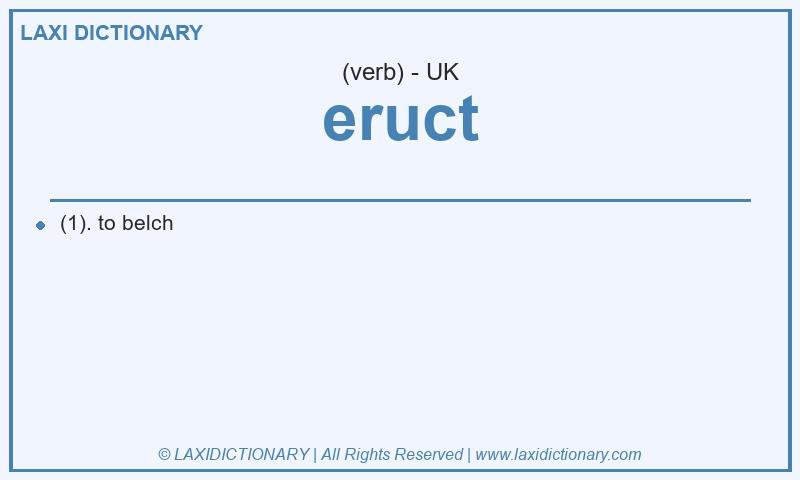 Definition eruct in British English