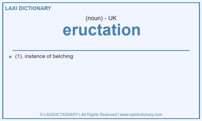 Definition eructation in British English