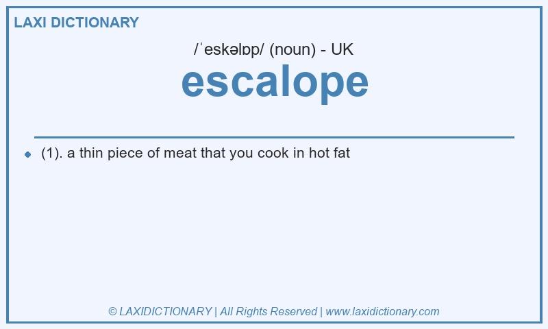 Definition escalope in British English