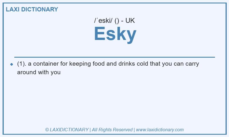 Definition Esky in British English