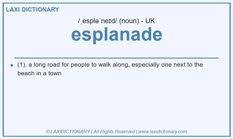 Definition esplanade in British English