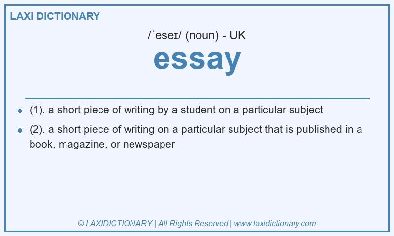 Definition essay in British English