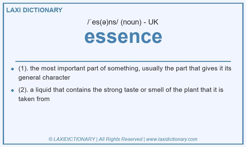 Definition essence in British English