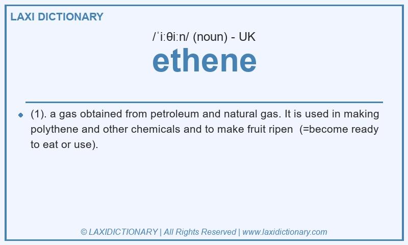Definition ethene in British English