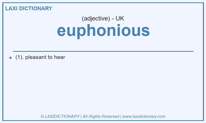 Definition euphonious in British English
