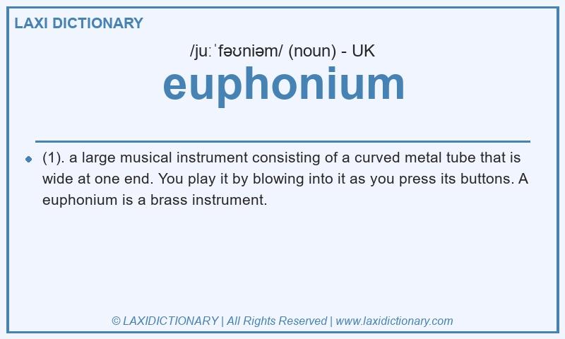 Definition euphonium in British English