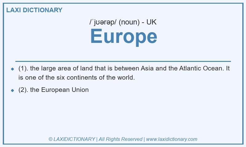 Definition Europe in British English
