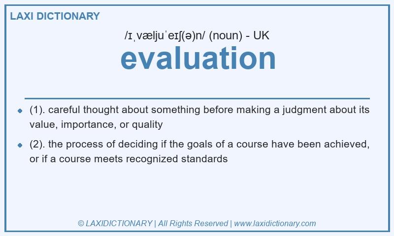 Definition evaluation in British English