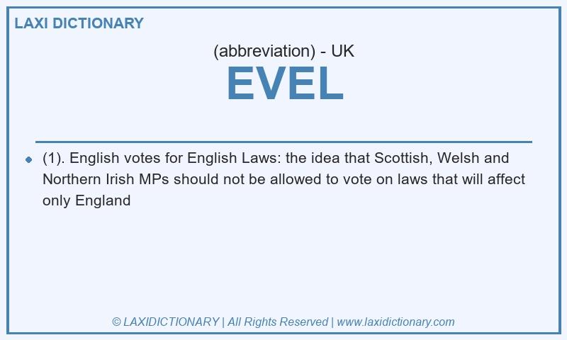 Definition EVEL in British English