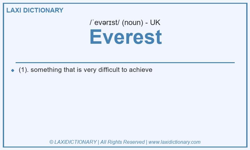 Definition Everest in British English