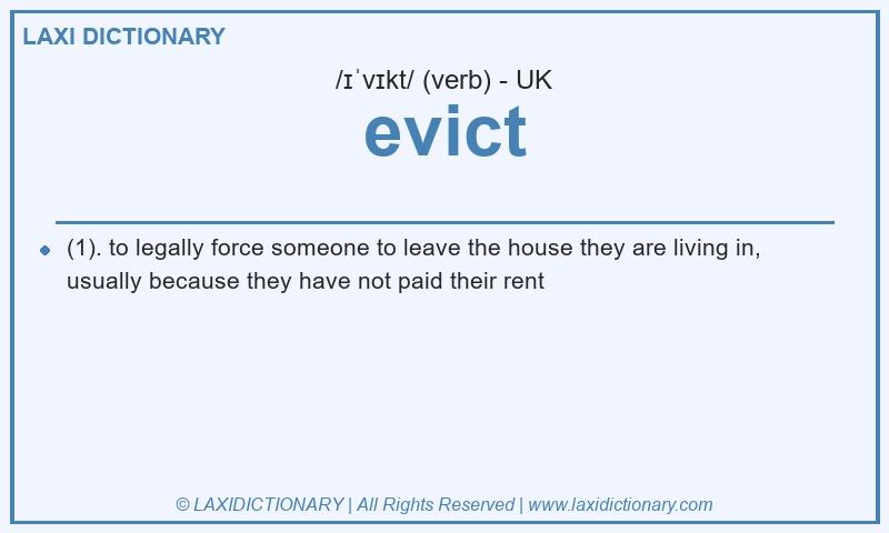 Definition evict in British English