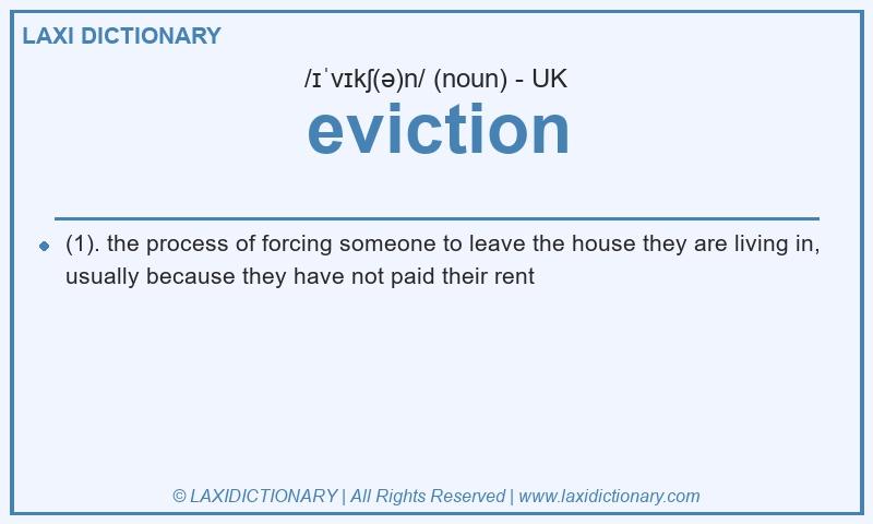 Definition eviction in British English