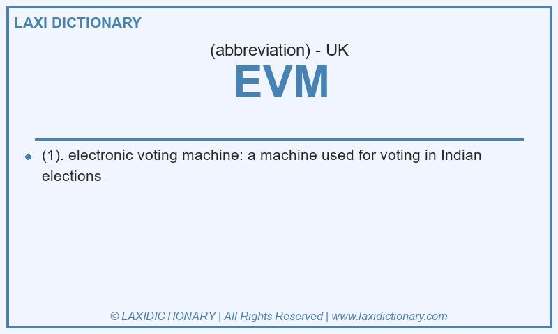 Definition EVM in British English