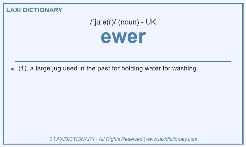 Definition ewer in British English