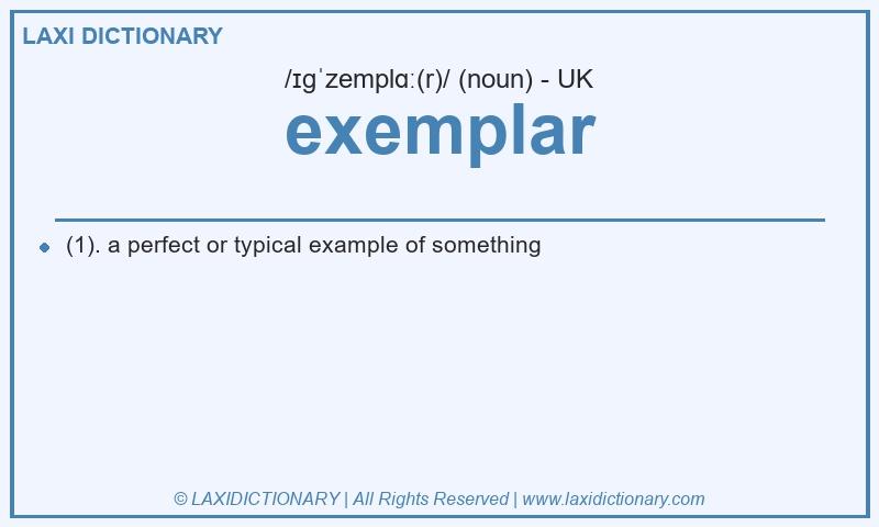 Definition exemplar in British English