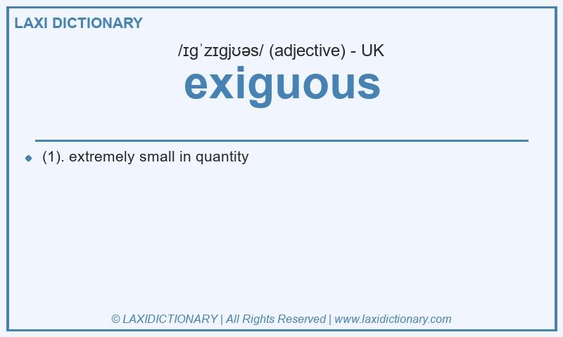 Definition exiguous in British English