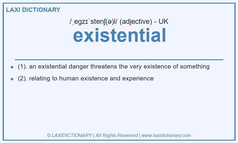 Definition existential in British English