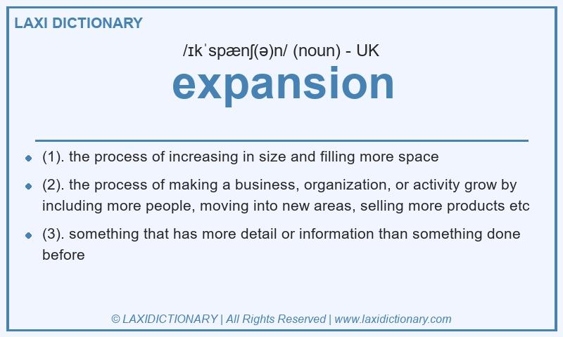 Definition expansion in British English